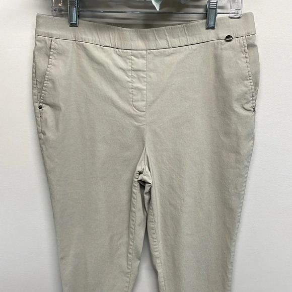 Jones New York Pull On Stretch Slim Dress Pants Khaki Tan L - Picture 2 of 14